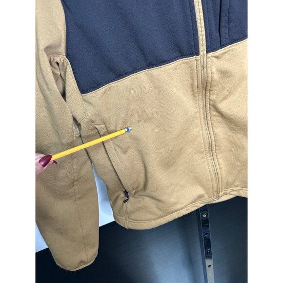 The North Face Mens Medium Full-Zip Jacket Black & Tan Fleece - Picture 3 of 8